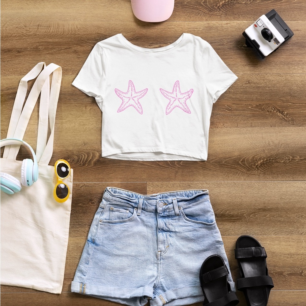 Starfish Babe Crop Top – Beachy Summer Tee